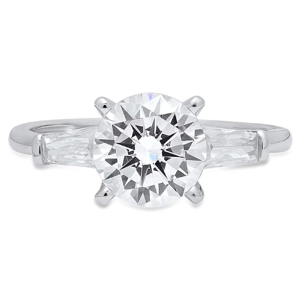 18K White Gold Three-Stone Engagement Ring M869580
