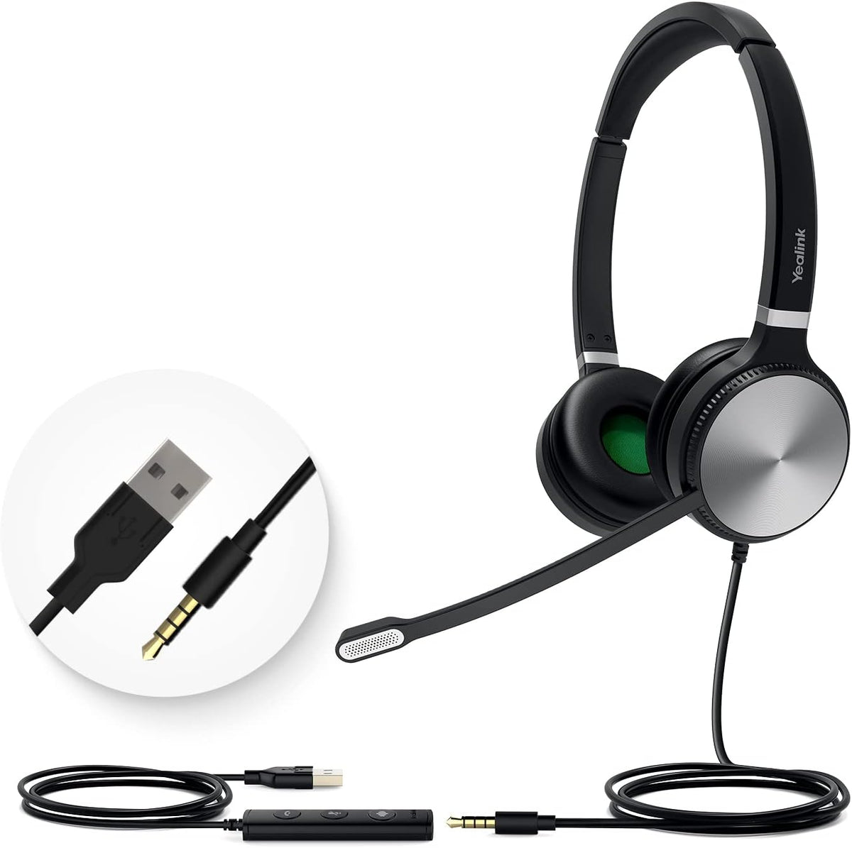 UH36-DUAL Noise Cancelling USB Wired Headset with Mic X3137