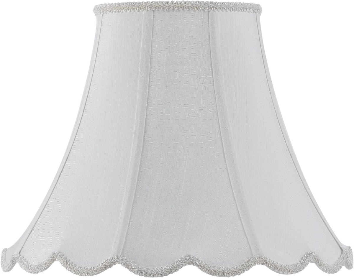 White Vertical Piped Scallop Bell K62580