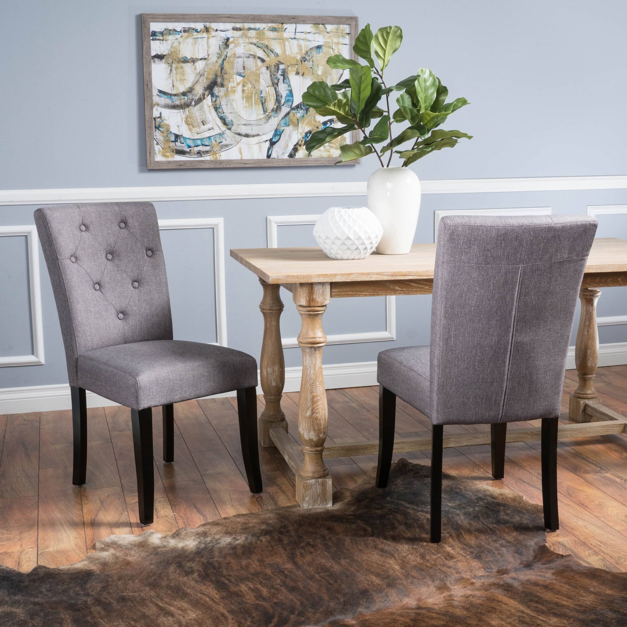 Deep Purple Fabric Dining Chair (Set of 2) S95841