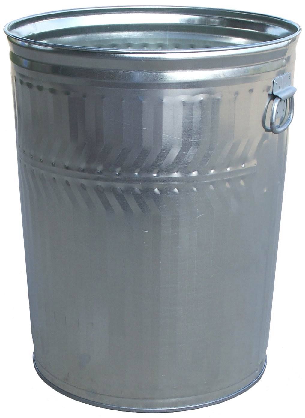 Galvanized Steel 32-Gallon Trash Can A8835