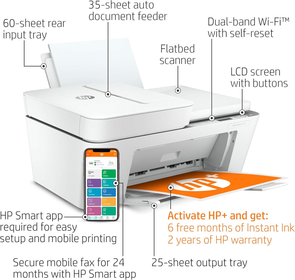 HP DeskJet 4155e All-in-One Wireless Color Printer C844