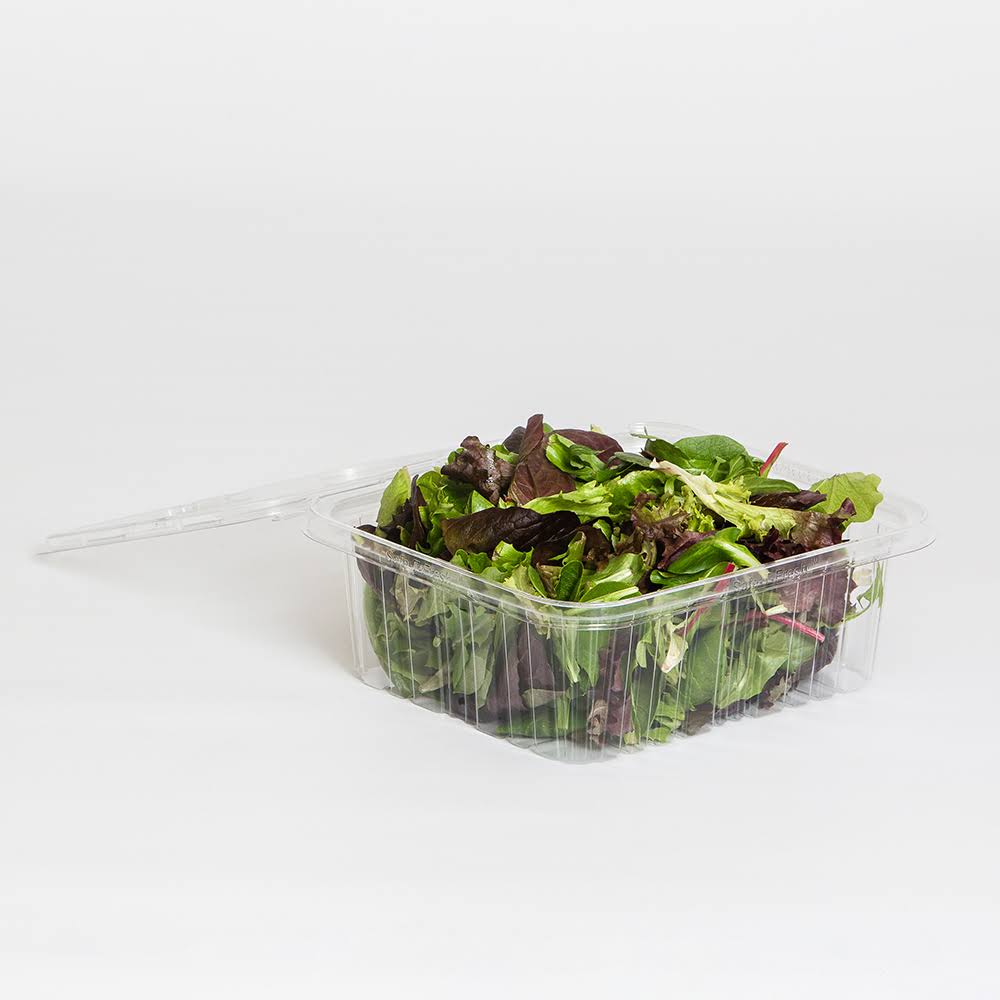 64 oz Clear Polyethylene Square Food Container, 150/Case E447370