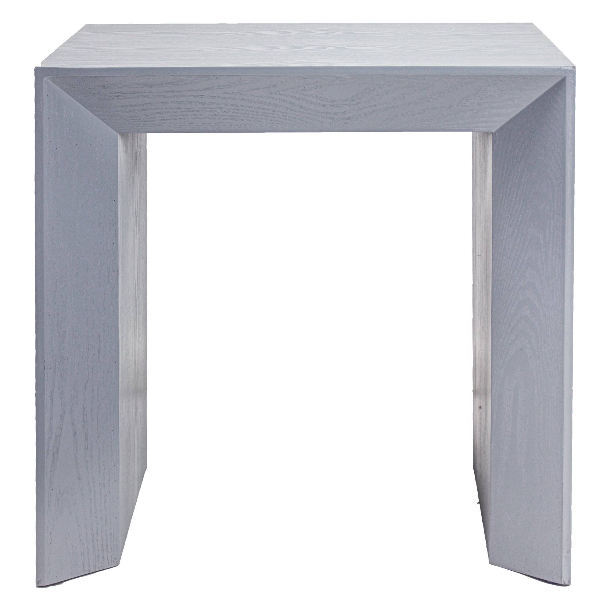 Grey Square Wood Accent Table N643
