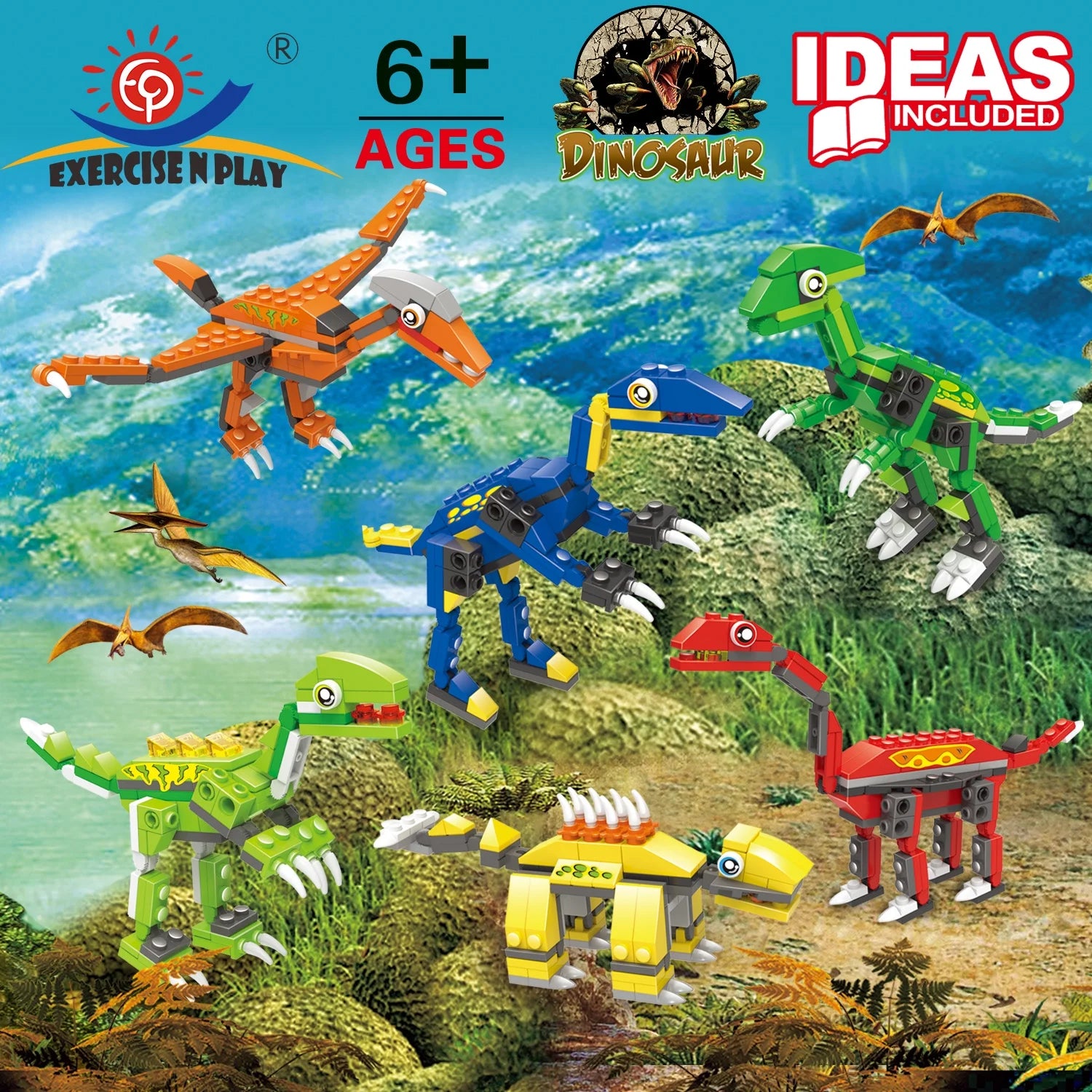 Dinosaurs Building Blocks Construction Toy (539 Pieces) Z3786