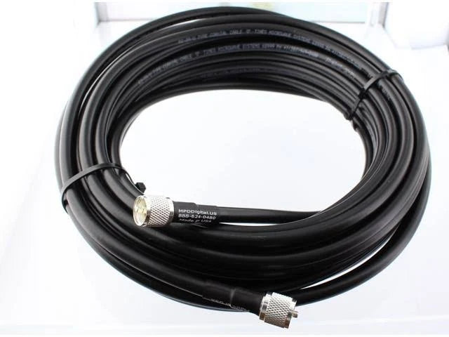 60 ft RG213 Coax Antenna RF Cable with Silver Teflon UHF Connectors K51383