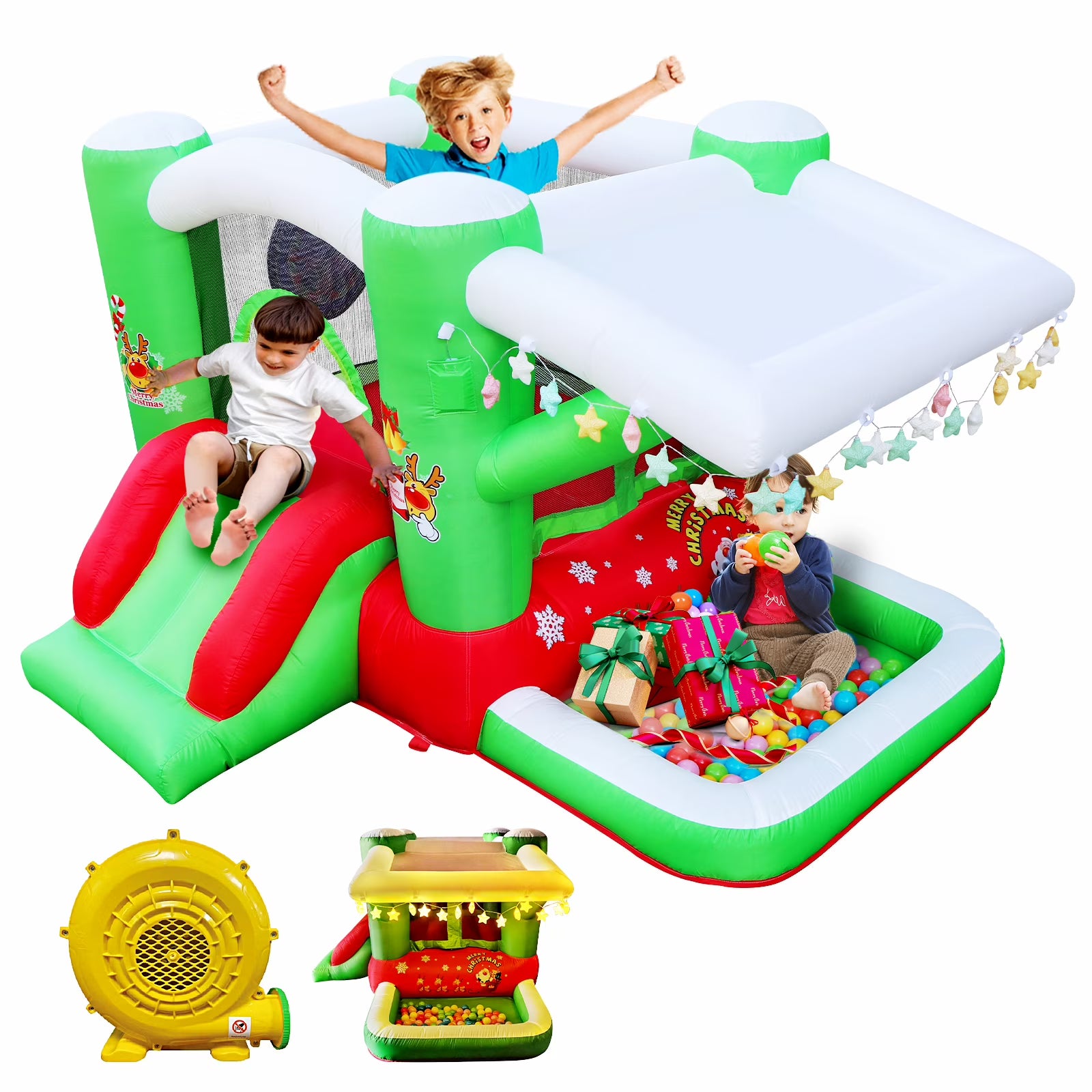 Christmas Jump 'n Bounce House with Blower R789940