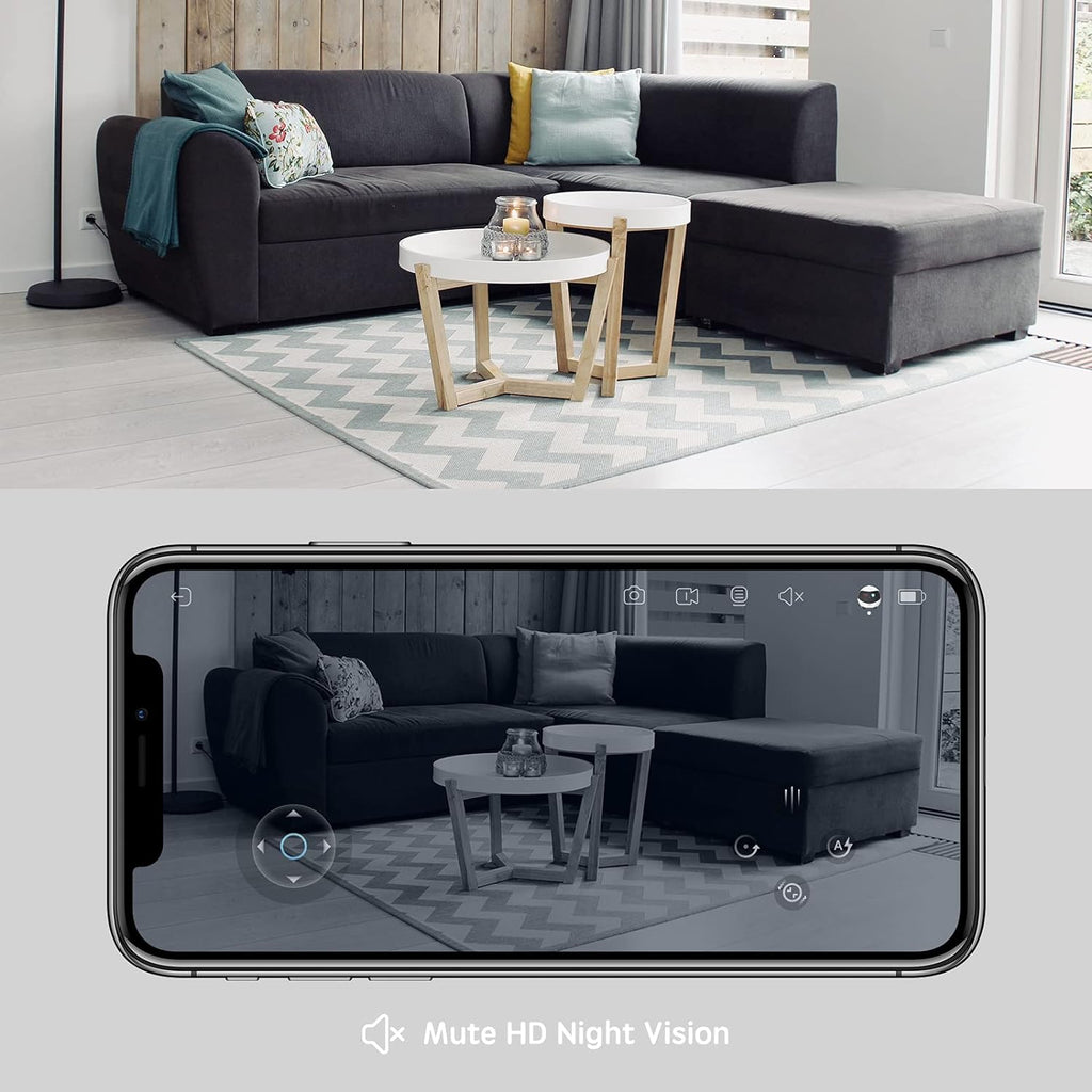 Wireless Pet Camera with Self-Charging, Night Vision, 2 Way Audio Motion Detection O8659