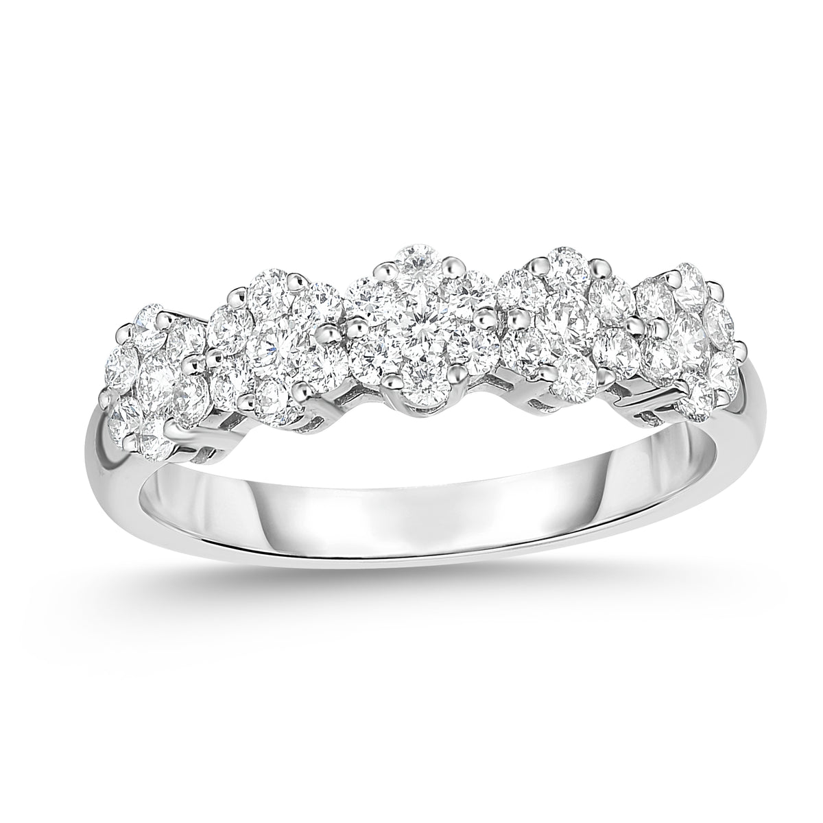 Composite Diamond Five Stone Band in Platinum G328