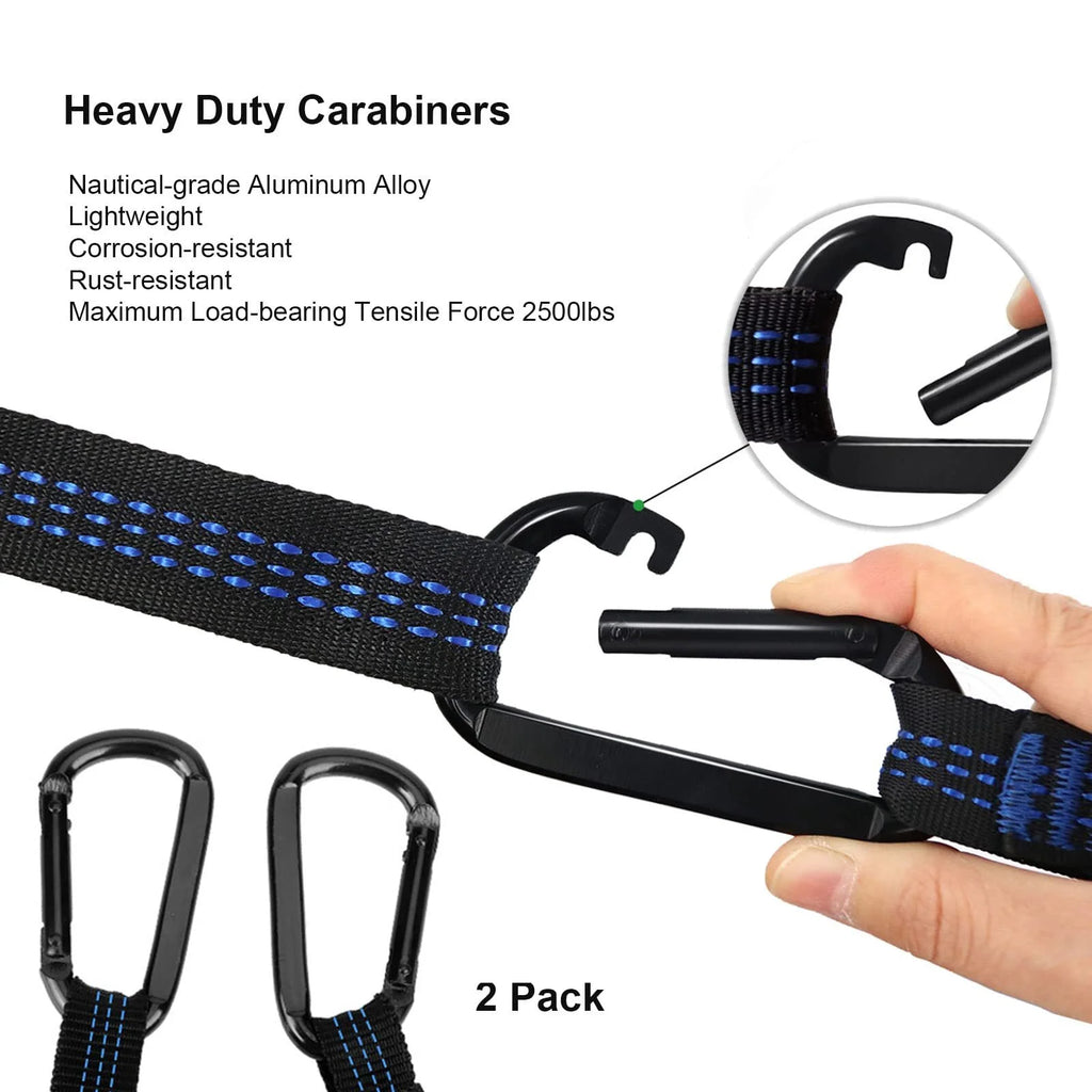 Lightweight Nylon Parachute Camping Hammock with Tree Strap and Carabiner F82723