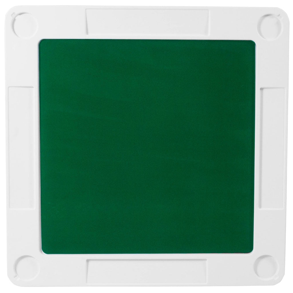34.5x22 Square 4-Player Folding Card Game Table with Green Felt C120017