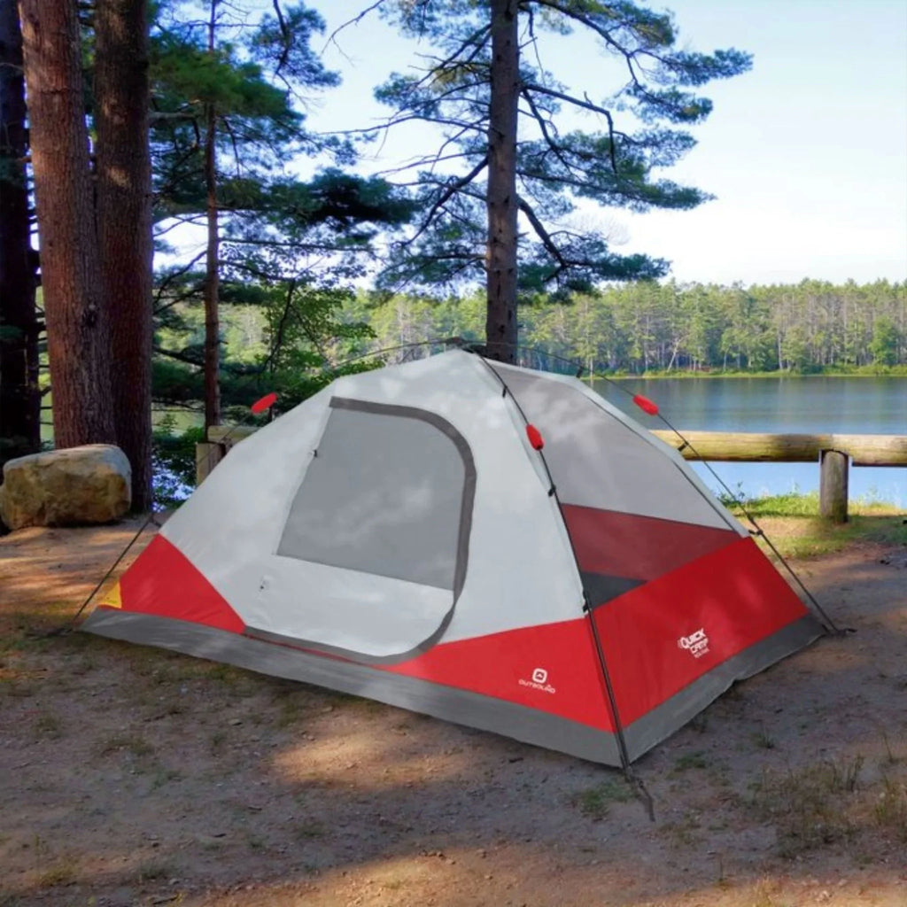 Red & White 3 Season Dome Tent with Carry Bag K3101
