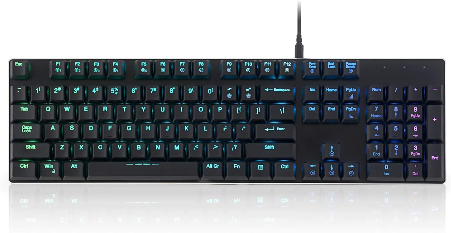 Full-Size Mechanical Keyboard with Kailh Low Profile Brown Switch, Pack of 2 M41846