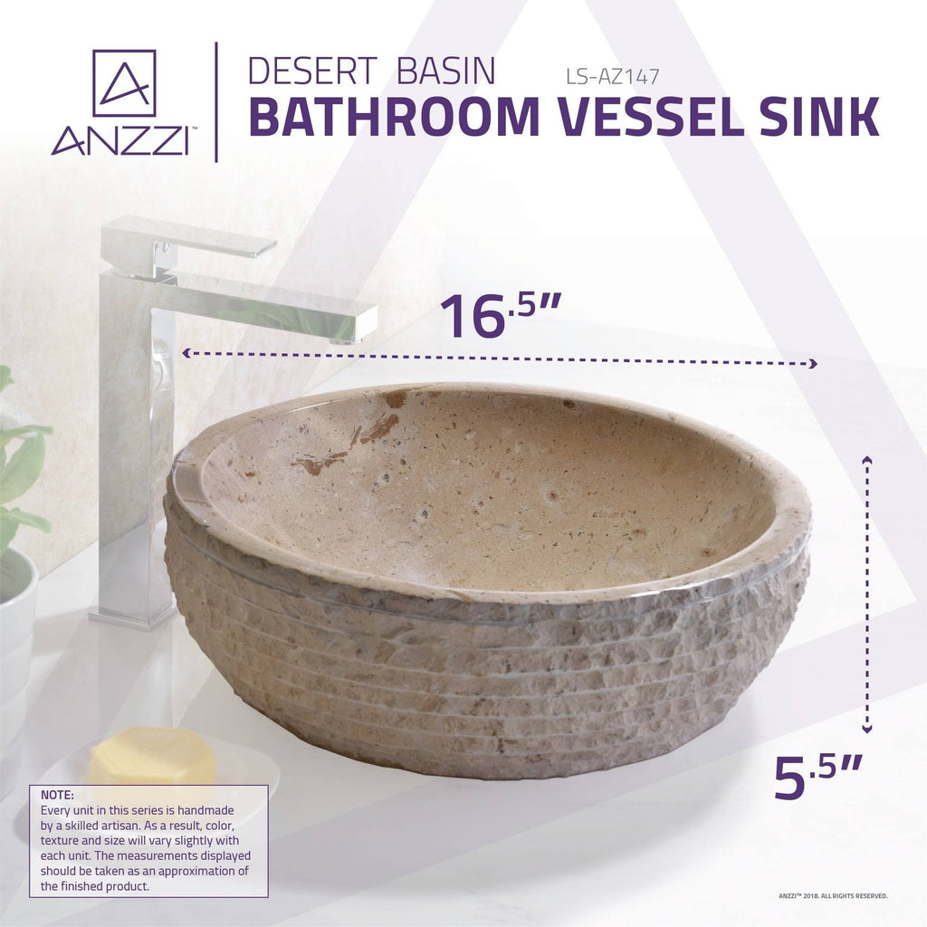 Classic Cream Marble Vessel Sink A723