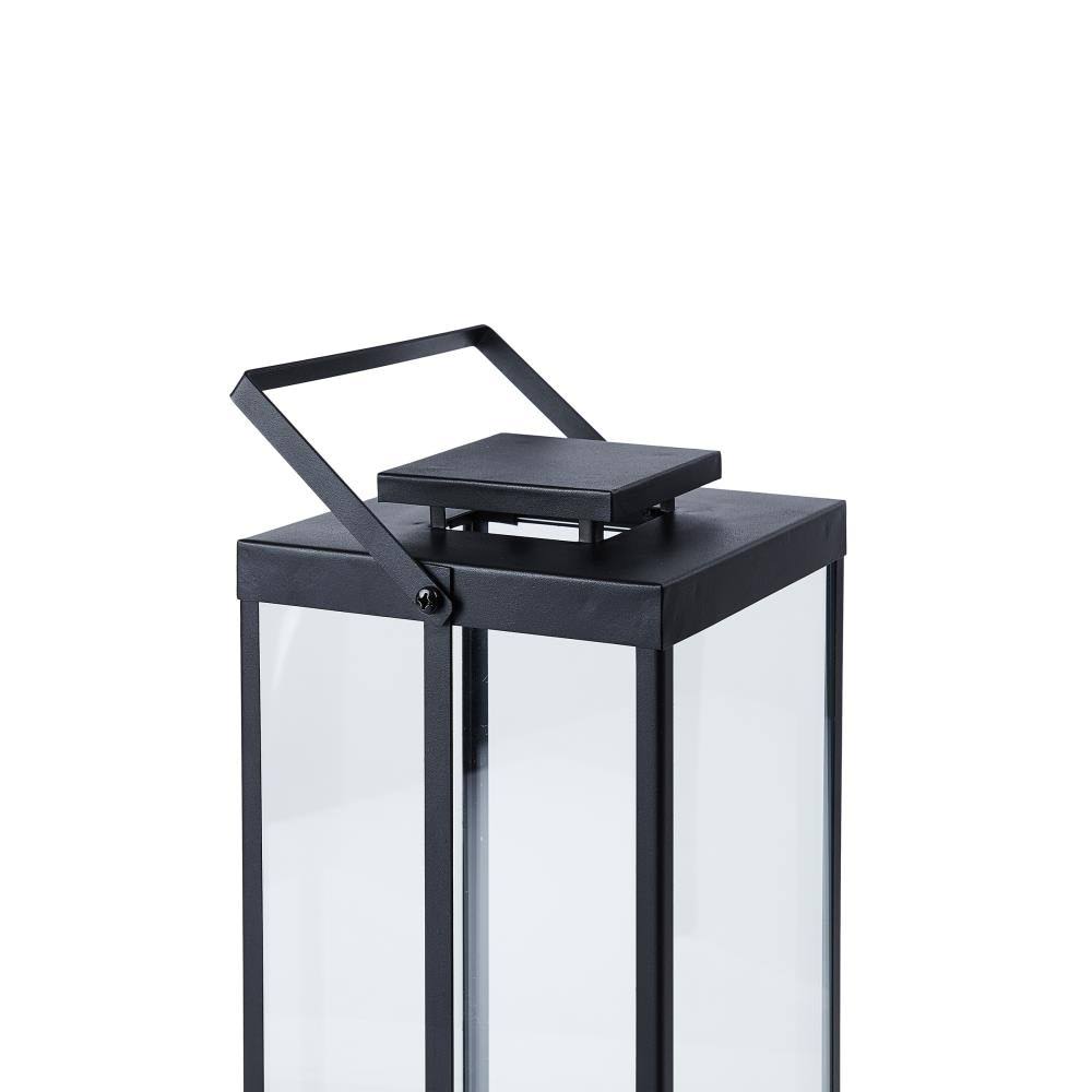 Black Lantern with Flameless Candle Q248