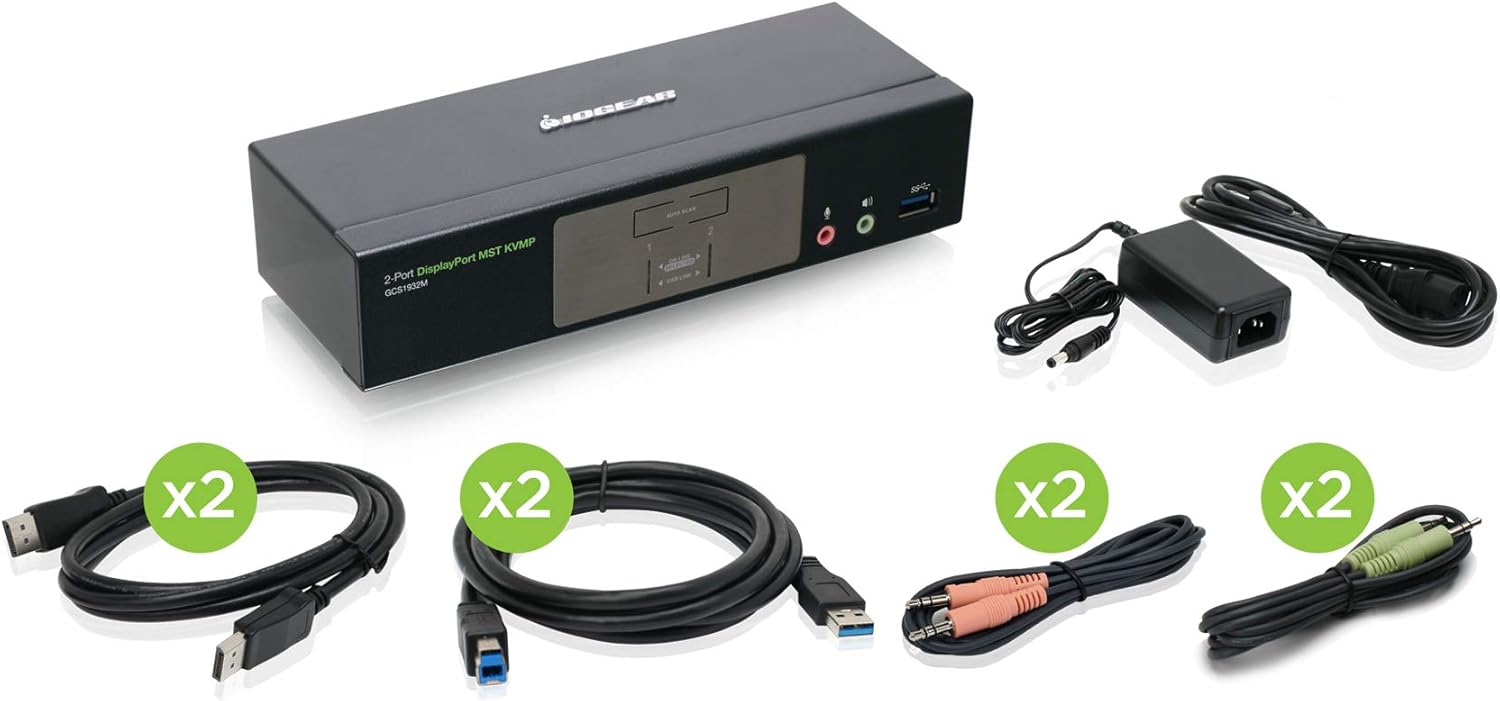 4K DisplayPort KVMP Switch with HDMI and DisplayPort Out USB 3.0 and RS-232 N560688