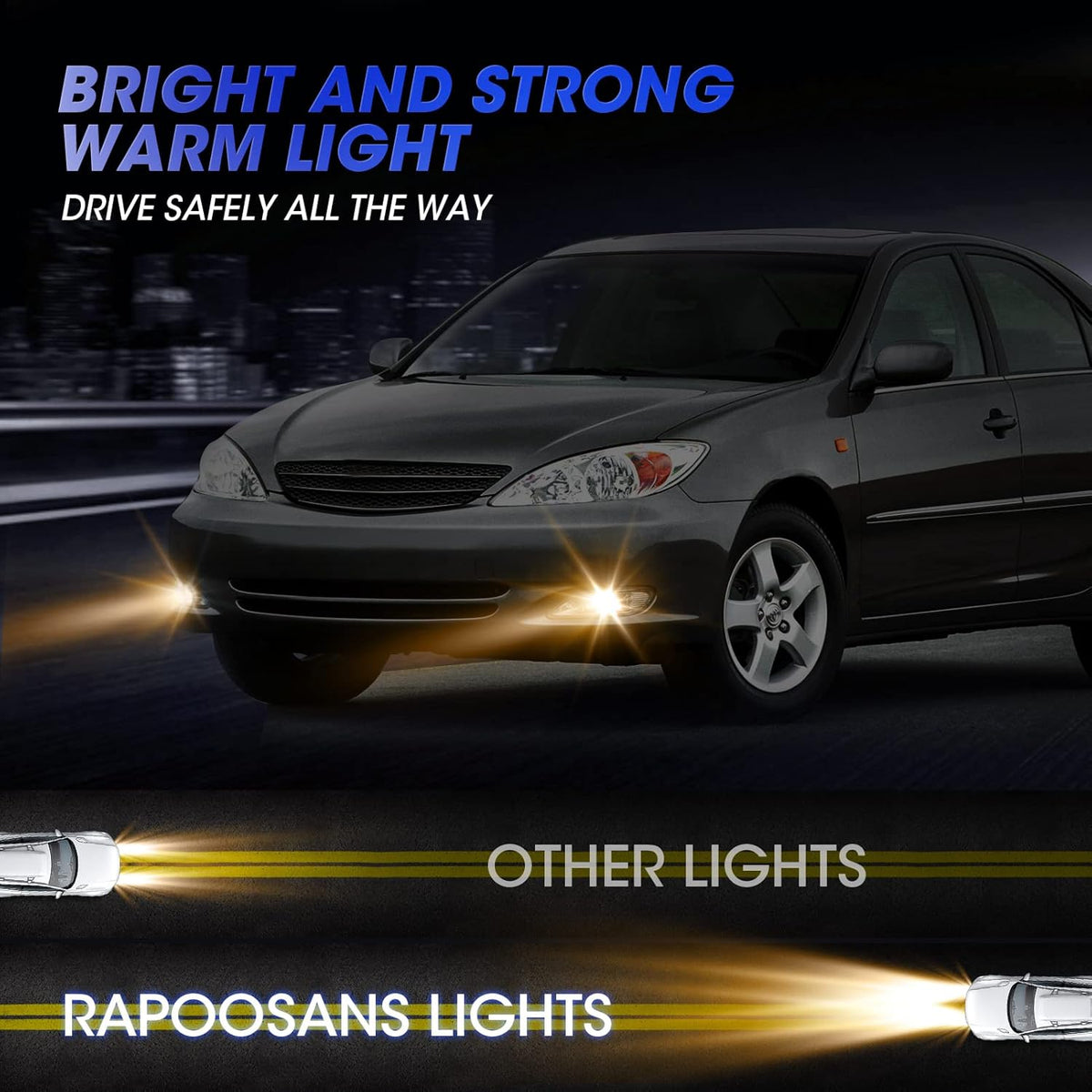 Fog Lights Assembly Kit with 9006 12V 55W Halogen Bulbs and Wiring Kit - 1 Set F98788