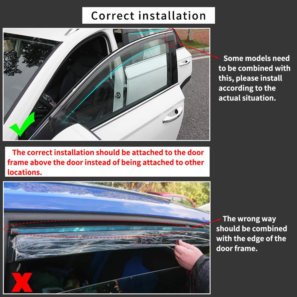 Smoke Side Window Deflectors for Audi A3 Sedan U887