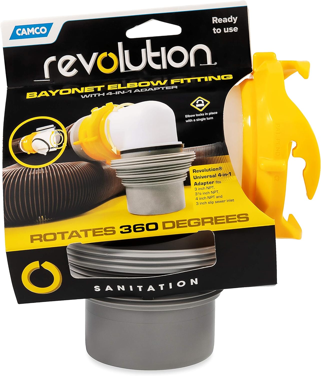 20' Sewer Hose Kit with Swivel Fittings and Wye Connector M5769