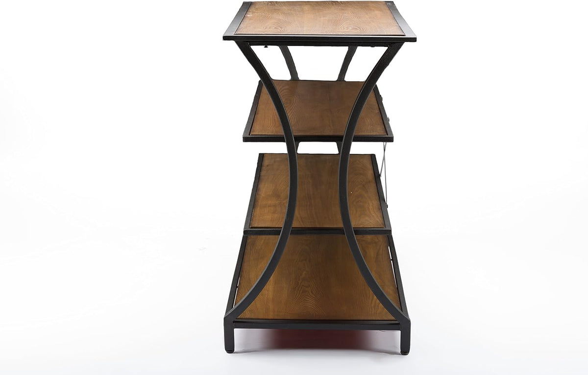 Brown Wood and Metal Console Table L7818