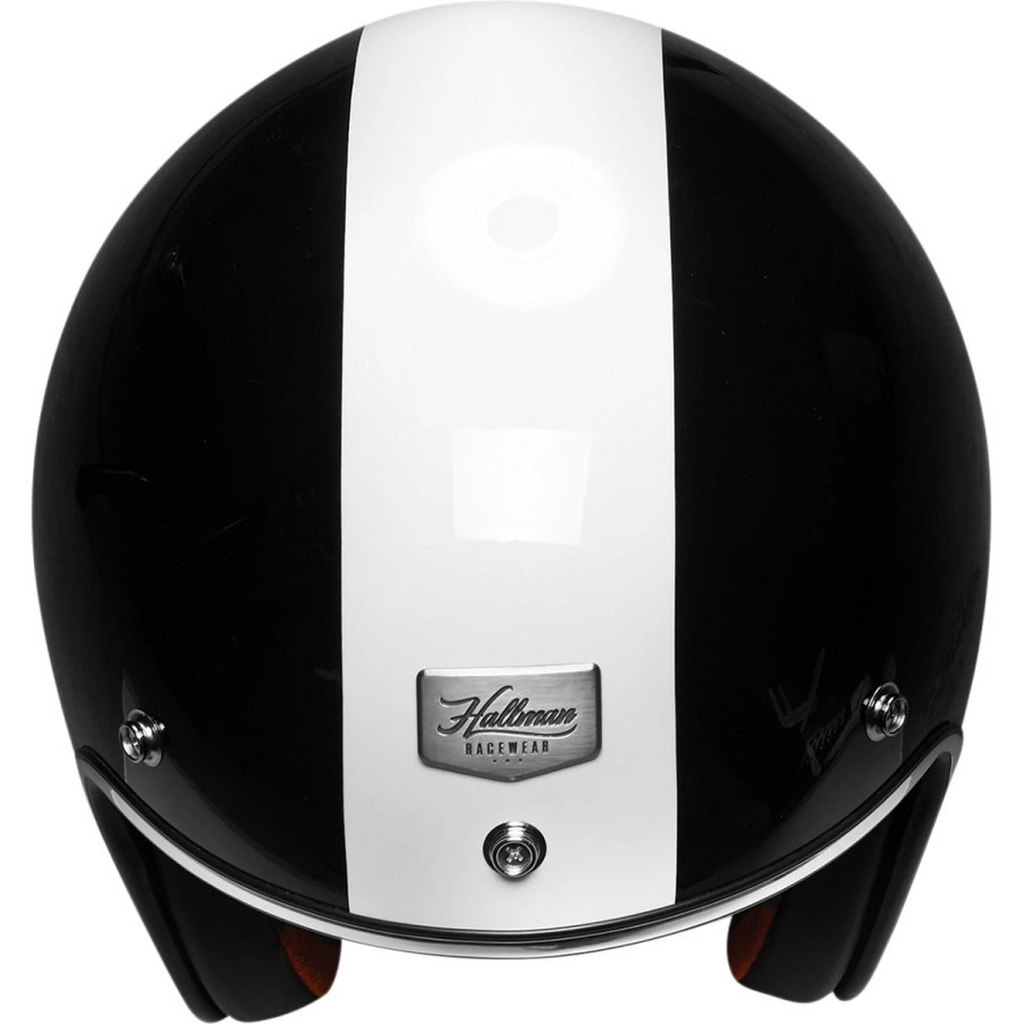 Open Face Motorcycle Helmet Black/White LG E3085