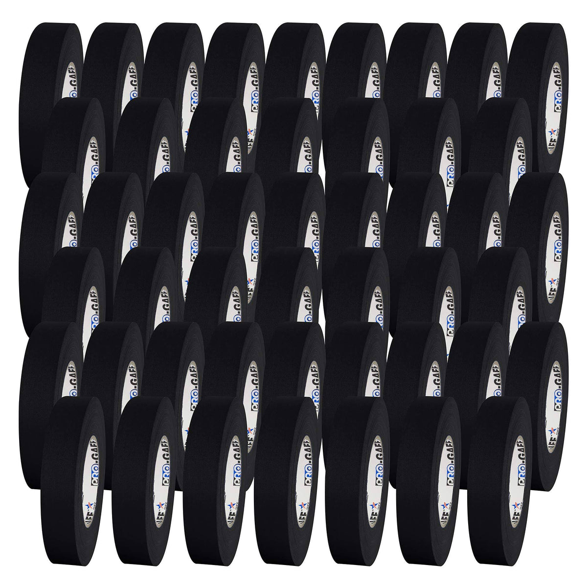 Black Gaffers Tape 1x22 x 55 Yard Roll (Pack of 48) X24455