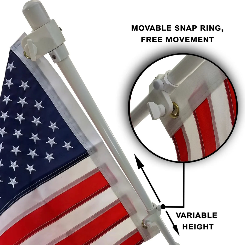 American Flag with Pole for Boat Rod Holder R85018