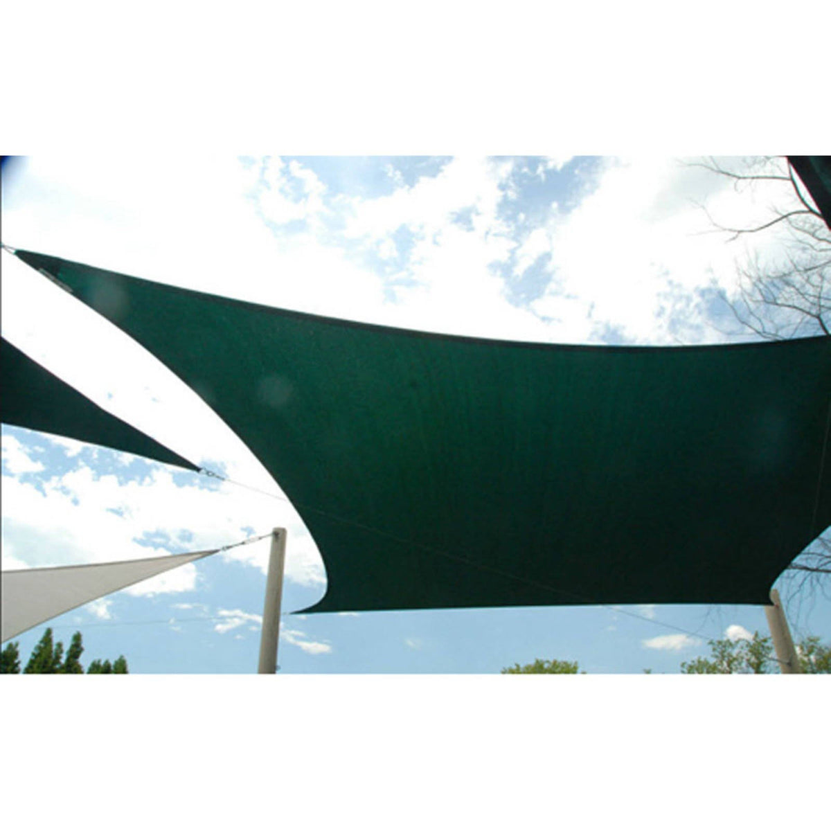 Green Rectangle Outdoor Sun Shade Sail Canopy I78232