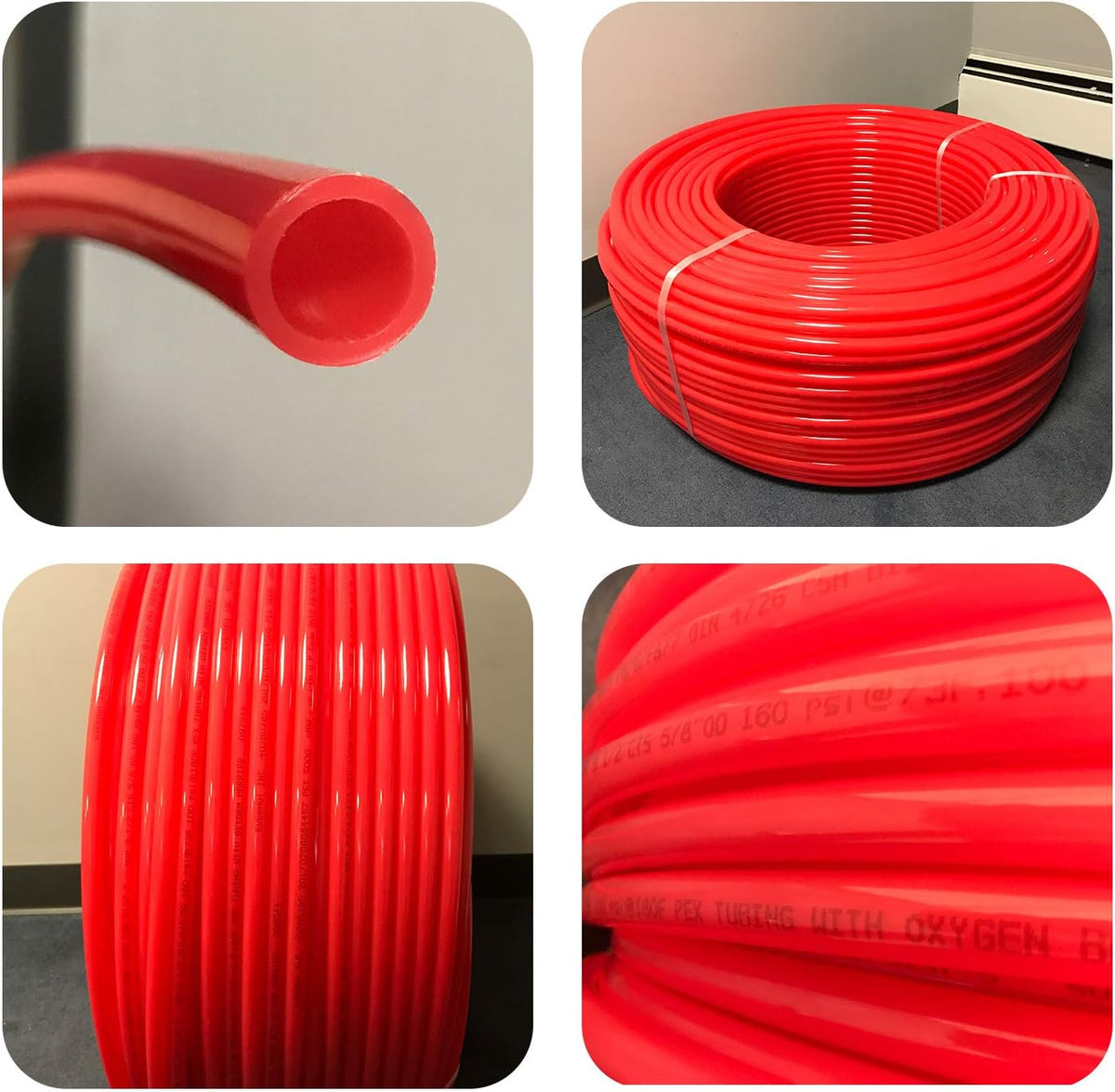 1/2 Inch X 300 Ft Red Non-Barrier Pex Tube Coil Y243