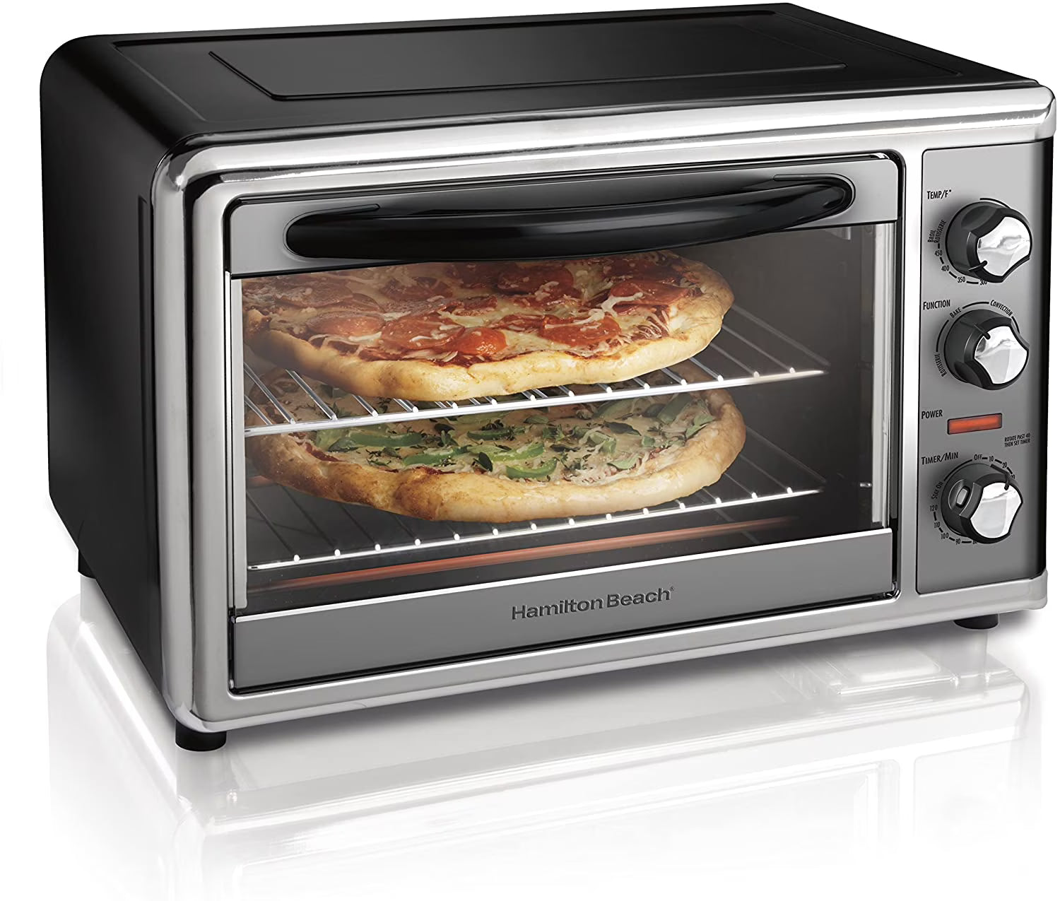 Convection Countertop Toaster Oven with Rotisserie, Extra-Large, Black and Stainless S79247