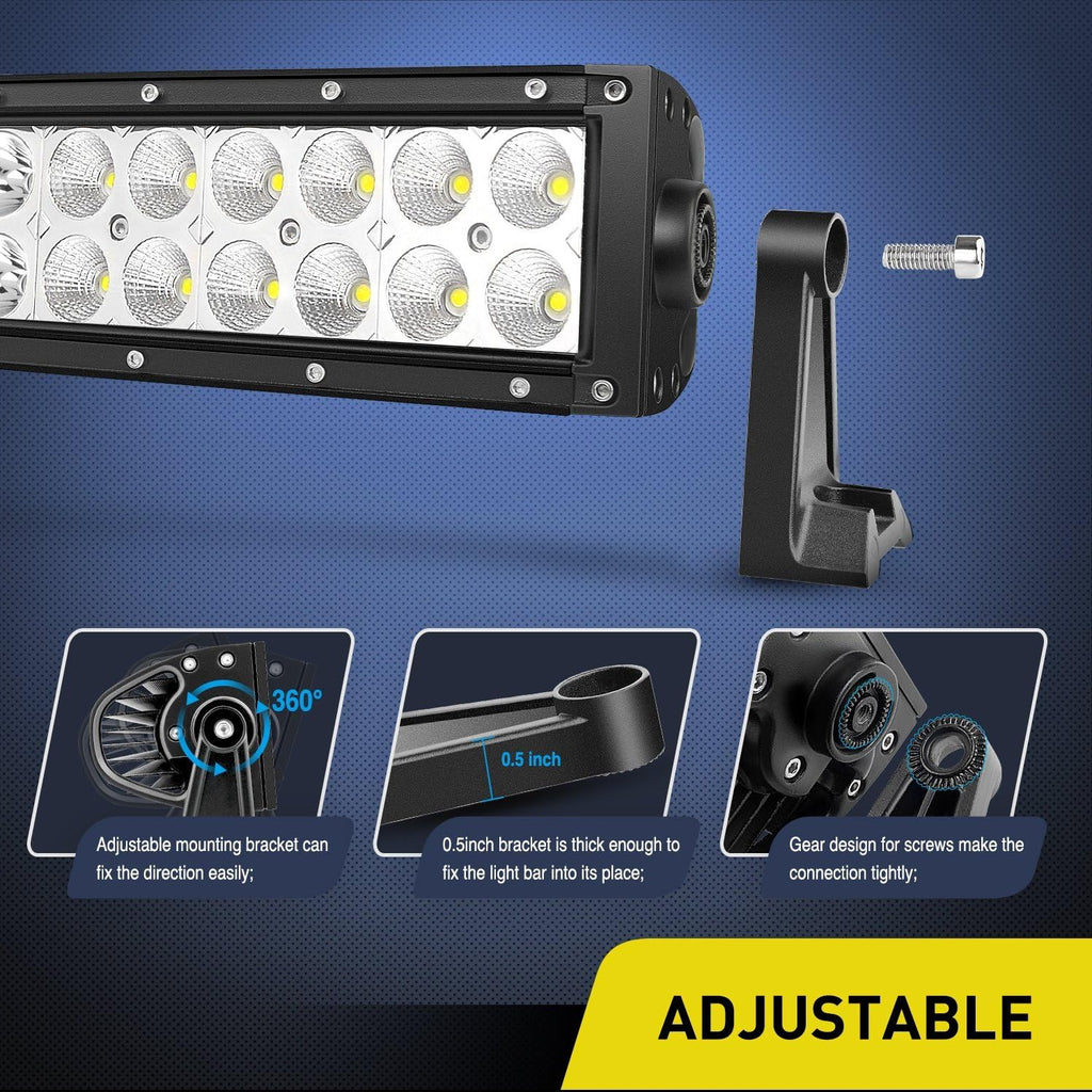 42Inch 240W Curved LED Work Light Spot Flood Combo Driving Fog Lights, Pack of 2 V4437