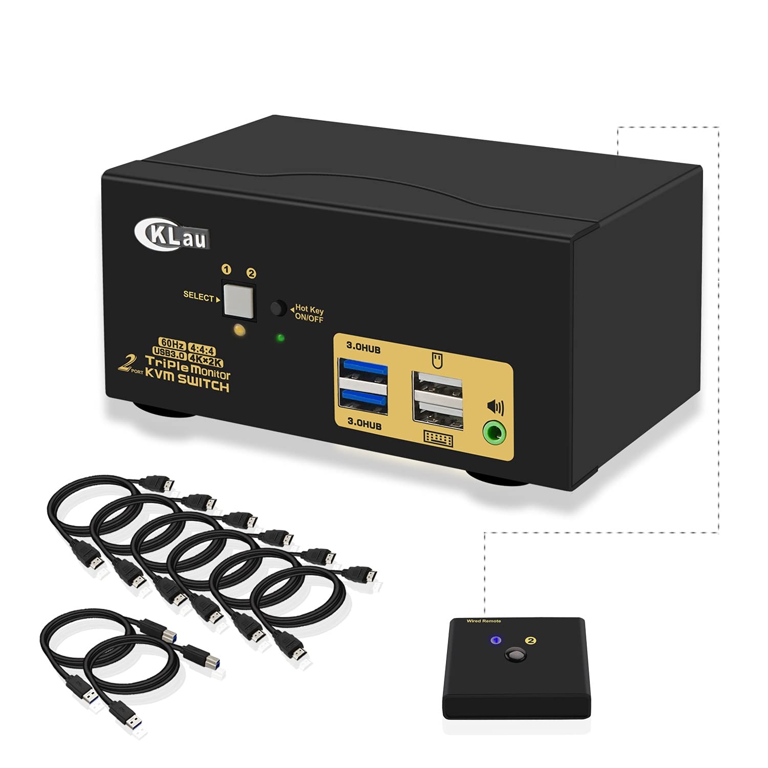 2 Port 4K@60Hz DP 1.2 KVM Switch with Audio Microphone Output and USB 2.0 Hub T564291