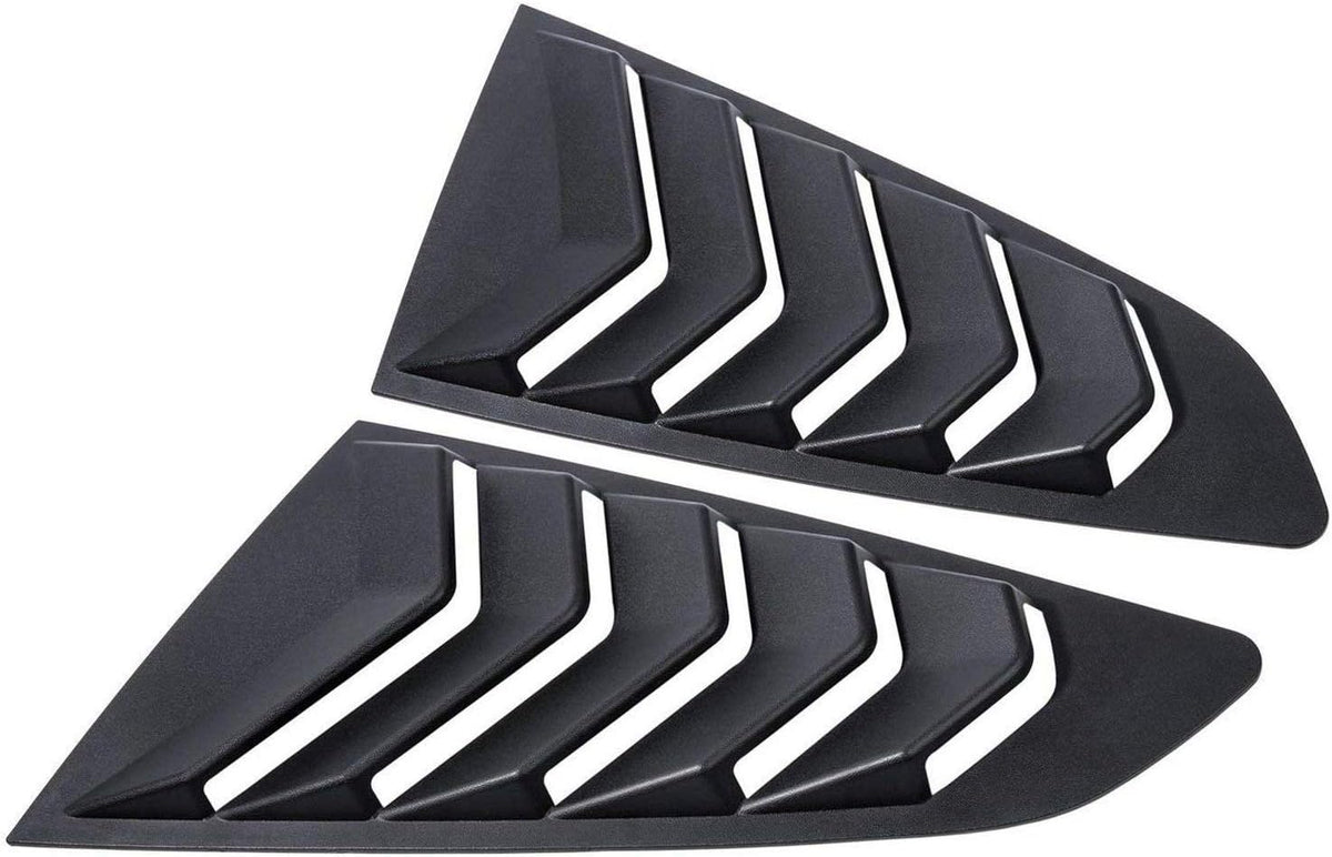 Matte Black Rear and Side Window Louvers Sun Shade Cover for Ford Mustang G77508