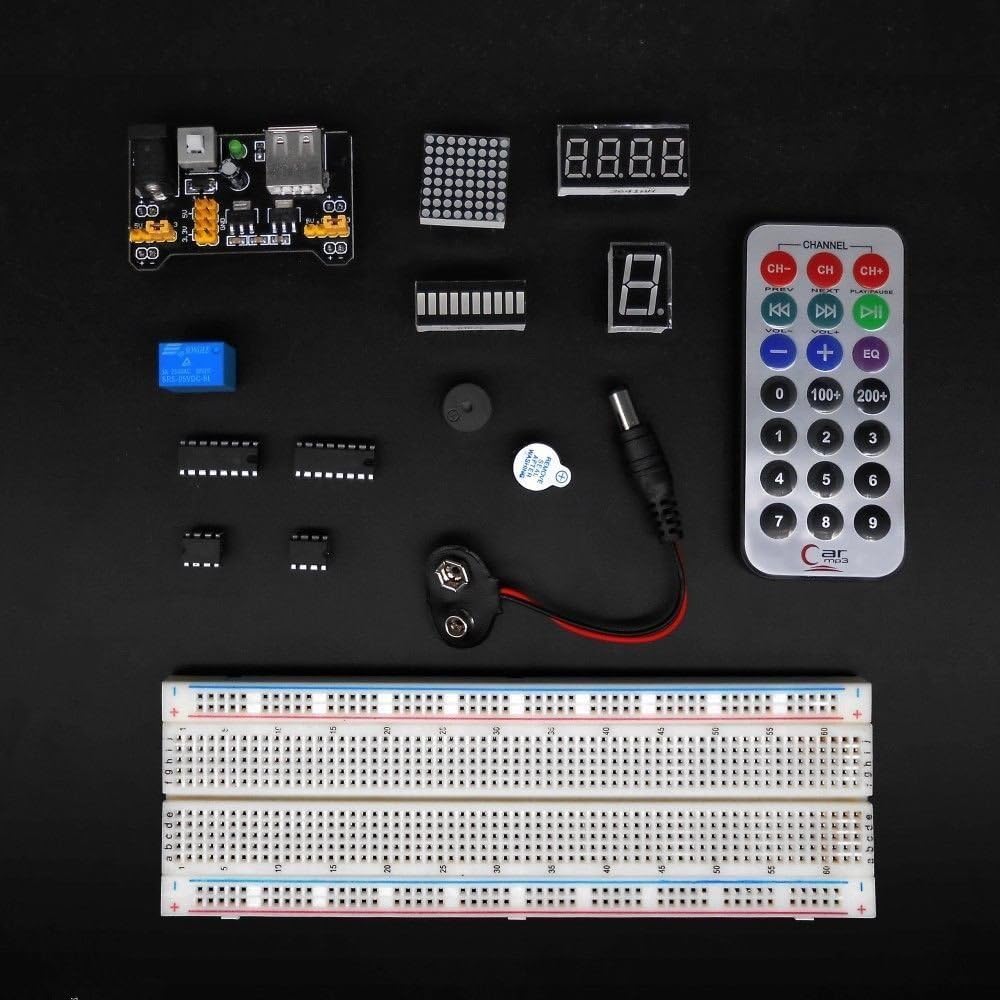 Mega2560 Electronic Projects Starter Kit with LCD1602, Servo, Stepper Motor, Sensors, Breadboard, Jumper Wire, Resistor, Capacitor, Transistor L80558