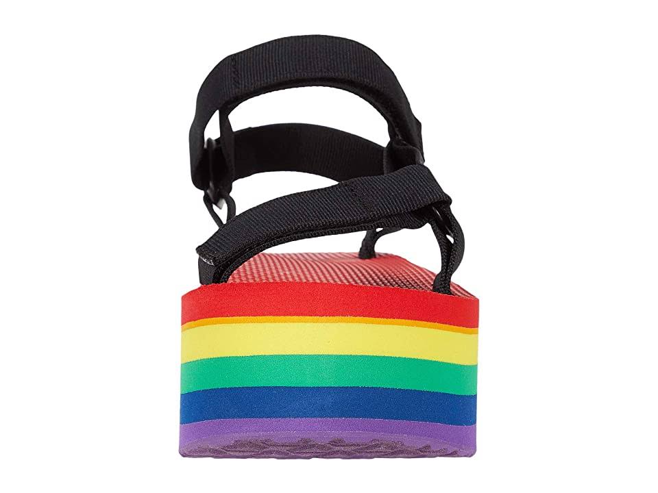 Rainbow-Black Flatform Sandals G2106