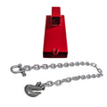 Clamp on Forklift Hitch Receiver Towing Adapter with Chain, 2 inches, Red Q548