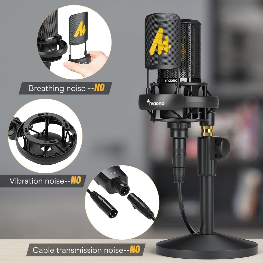 XLR Condenser Microphone with 34mm Large Diaphragm Cardioid Studio Mic C752006