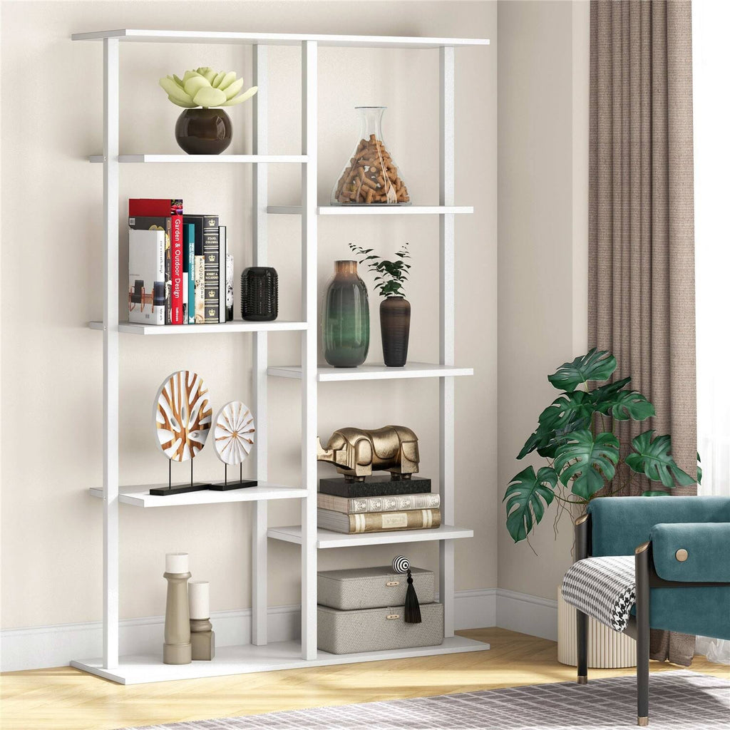 White 5-Tier Ladder Bookcase Z3573