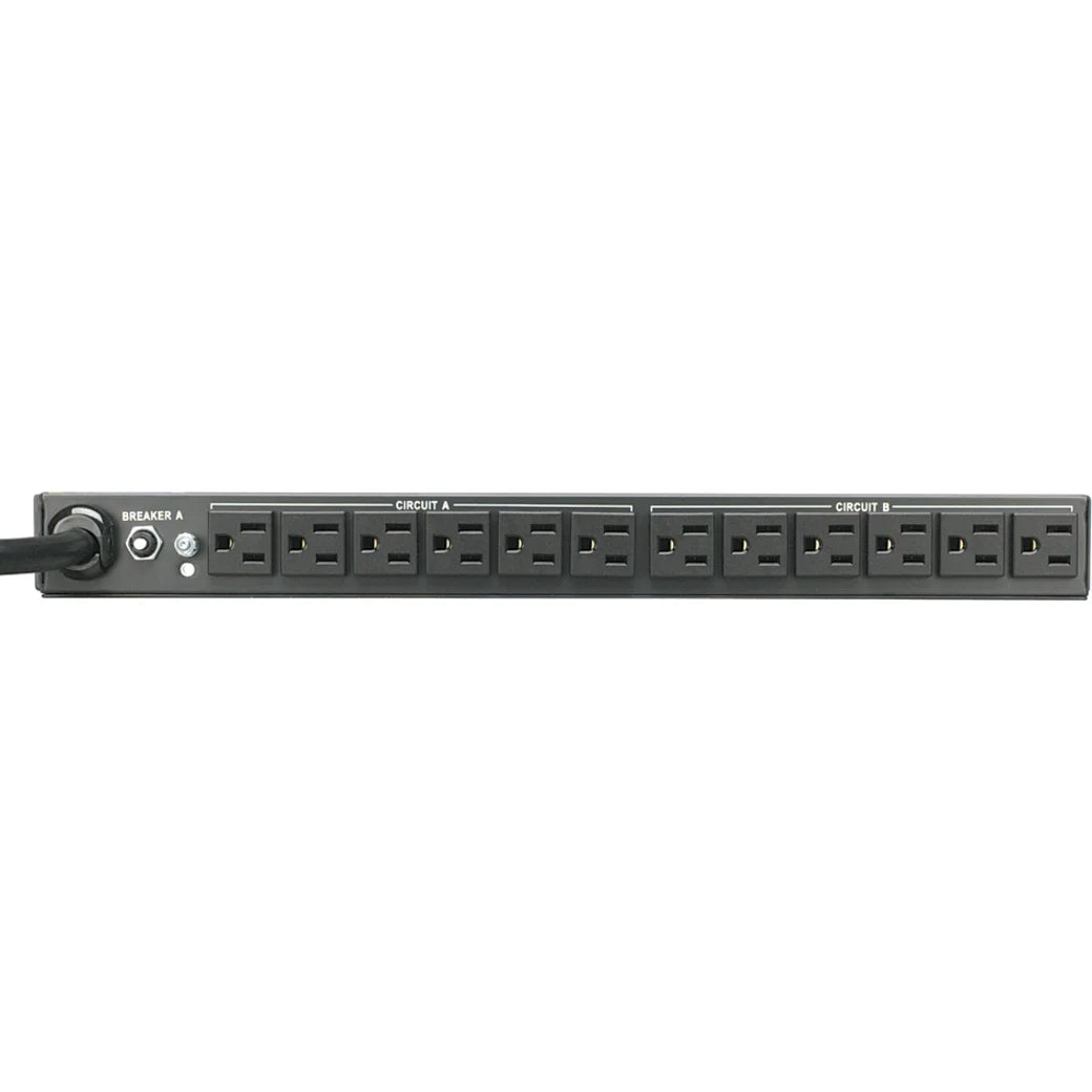 PDU 2.9kW Single-Phase 120V Basic 24 NEMA 5-15R Outlets NEMA L5-30P Input 15 ft. Cord 1U Rack-Mount C55349