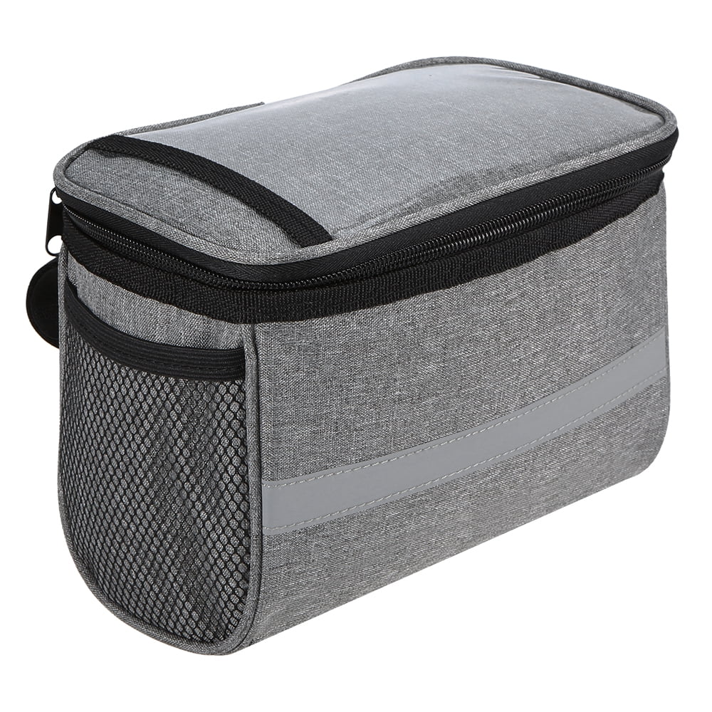 Grey Polyester Insulated Bike Handlebar Bag R76273
