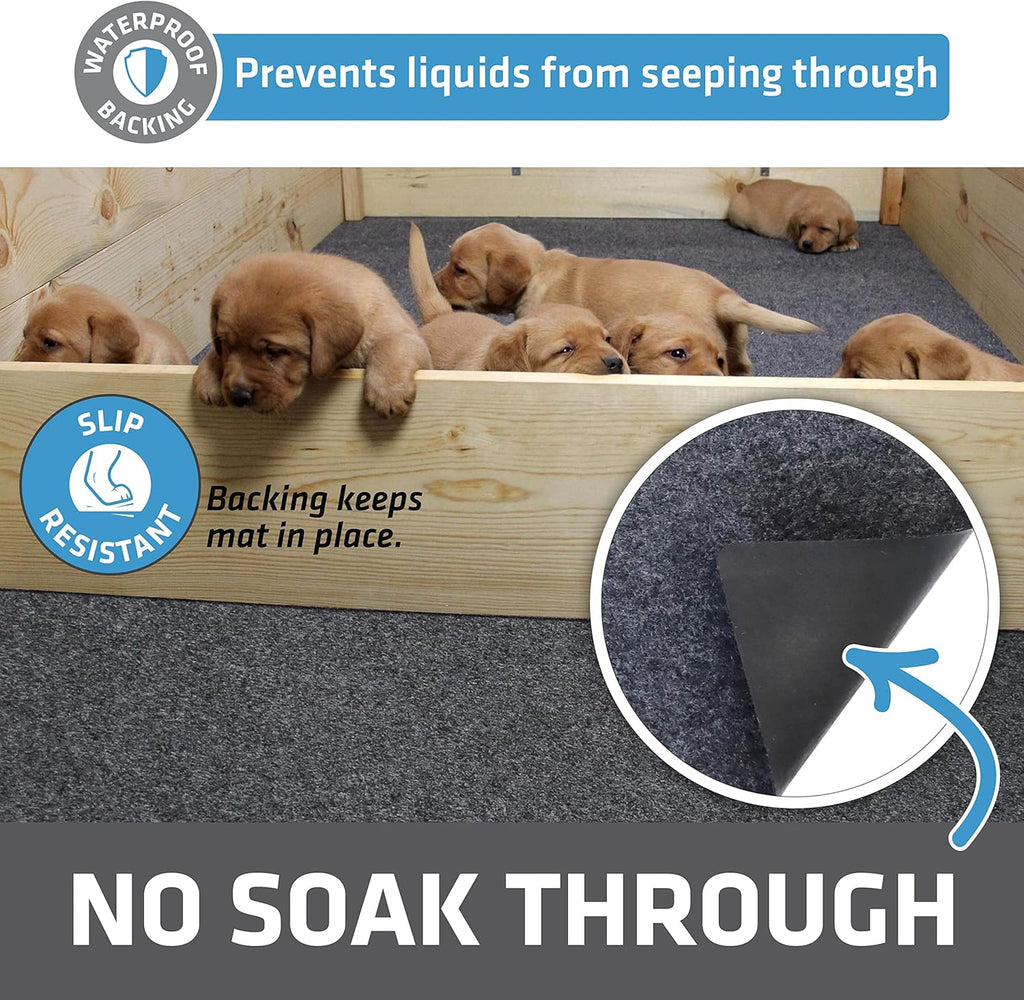 Whelping Box Liner Mat, Washable and Reusable Dog Puppy Pee Pad, Absorbent/Waterproof/Durable, 48" x 100", Pack of 2 K4077