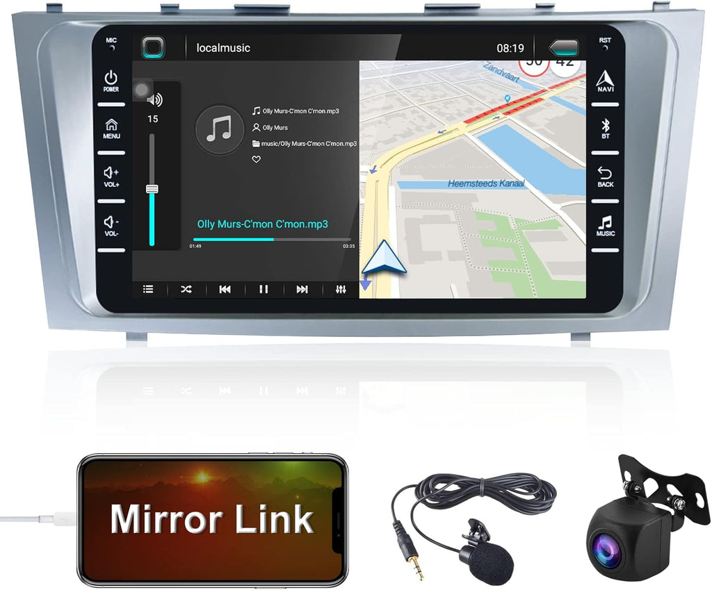 8 Inch Double Din Touchscreen Car Stereo with Bluetooth Backup Camera B33868