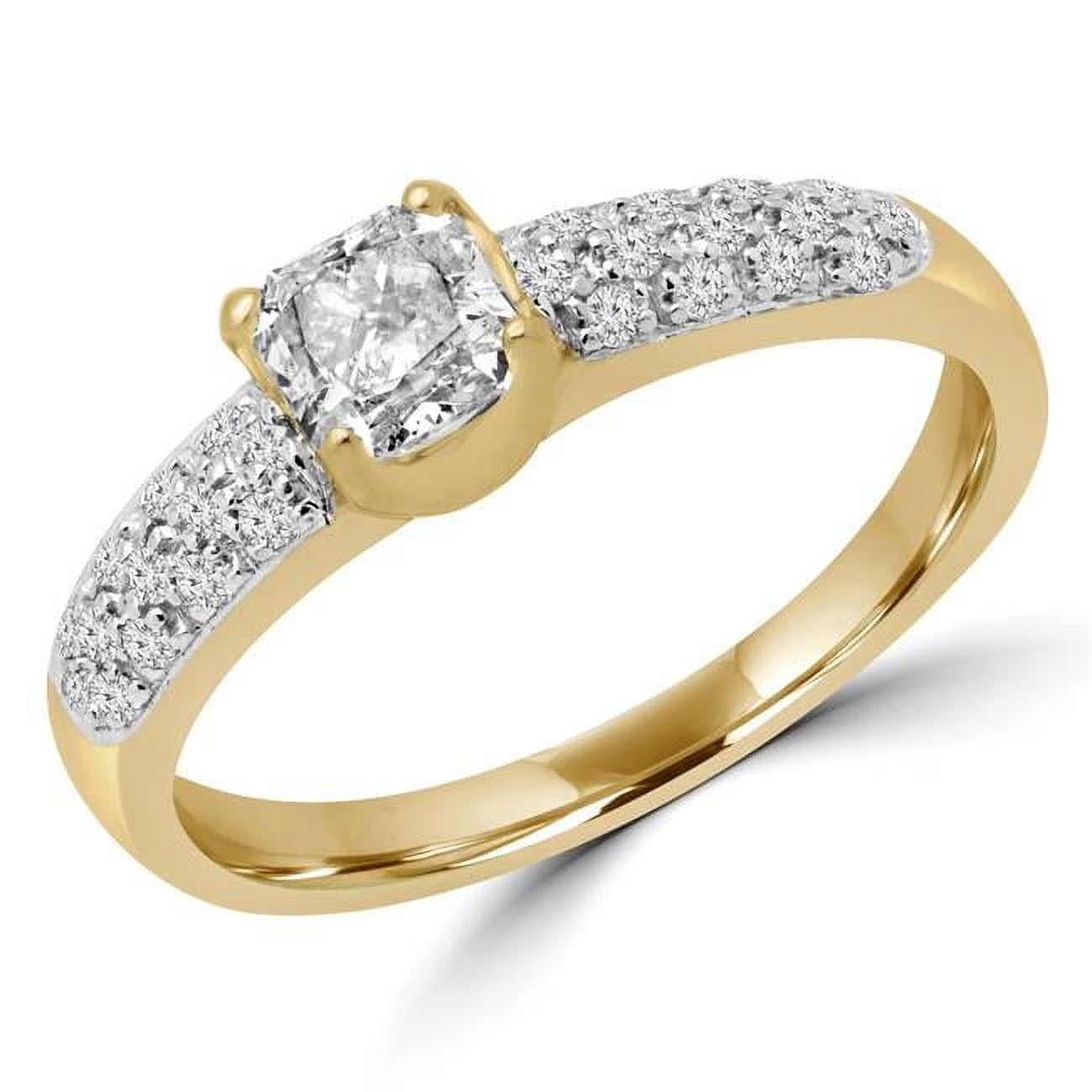 14K Yellow Gold Radiant Diamond Solitaire Engagement Ring P6390