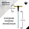 60-Inch Insulated Metal Soil Probe with T-Handle X518094