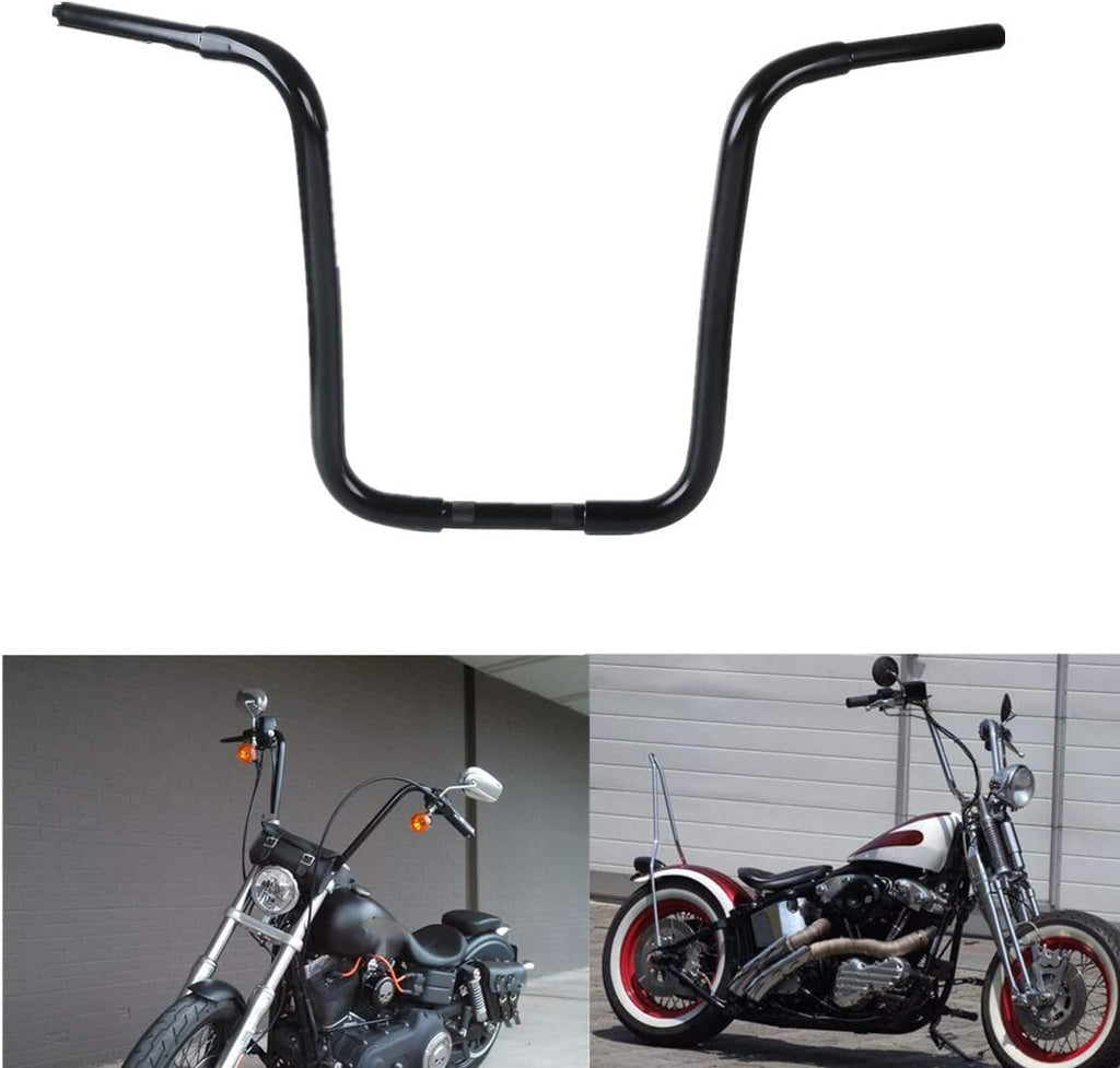 Black 18" Rise Ape Hanger Handlebar 1-1/4" FAT M982