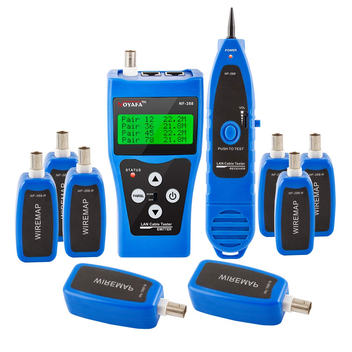Multipurpose Network Cable Tester with 8 Far-End Jacks (Blue) Q300