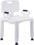 Bath Bench with Removeable Back, Plastic Frame, Adjustable, 350 lbs Weight Capacity, Pack of 2 P654