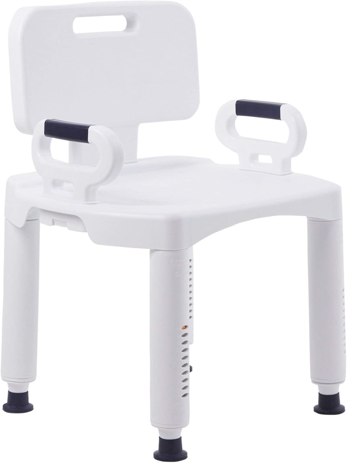Bath Bench with Removeable Back, Plastic Frame, Adjustable, 350 lbs Weight Capacity, Pack of 2 P654
