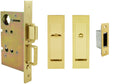 Polished Brass Privacy Pocket Door Lock D84807