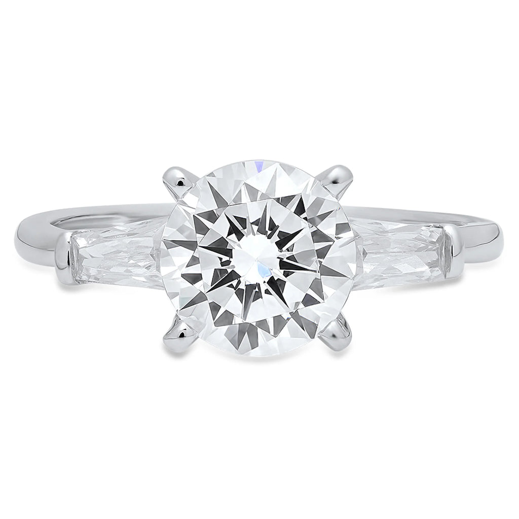18K White Gold Three-Stone Engagement Ring M869580